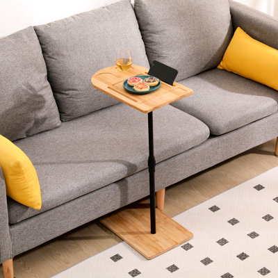 Plateau réglable en hauteur - pour les meubles de chambre à coucher Ovale + Rectangle Fonctionnel et pratique Chaises de table d'appoint Base en métal incluse