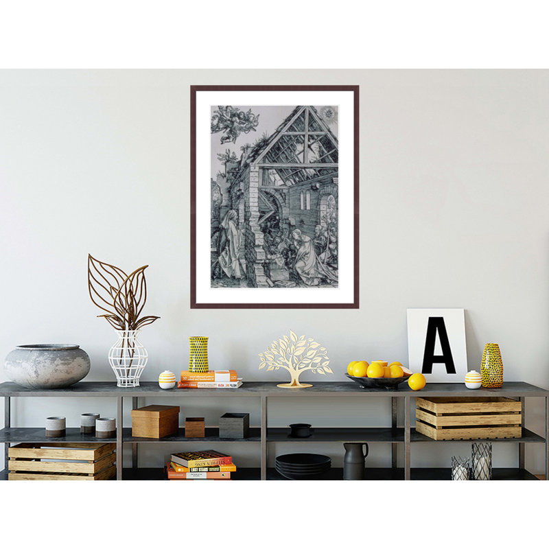 «The Adoration of the Shepherds» par Albrecht Dürer, impression giclée sur cadre, H 41,5 po x l 31,27 po