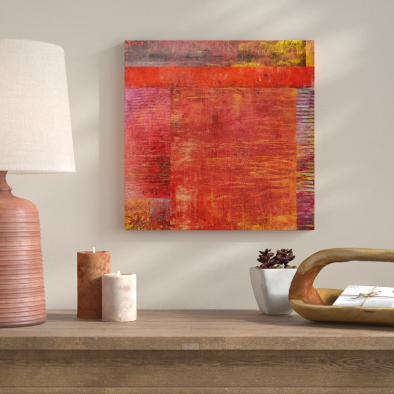 « essence de rouge 2 », reproduction d’art sur toile tendue, H 35 po x l 35 po x P 2 po