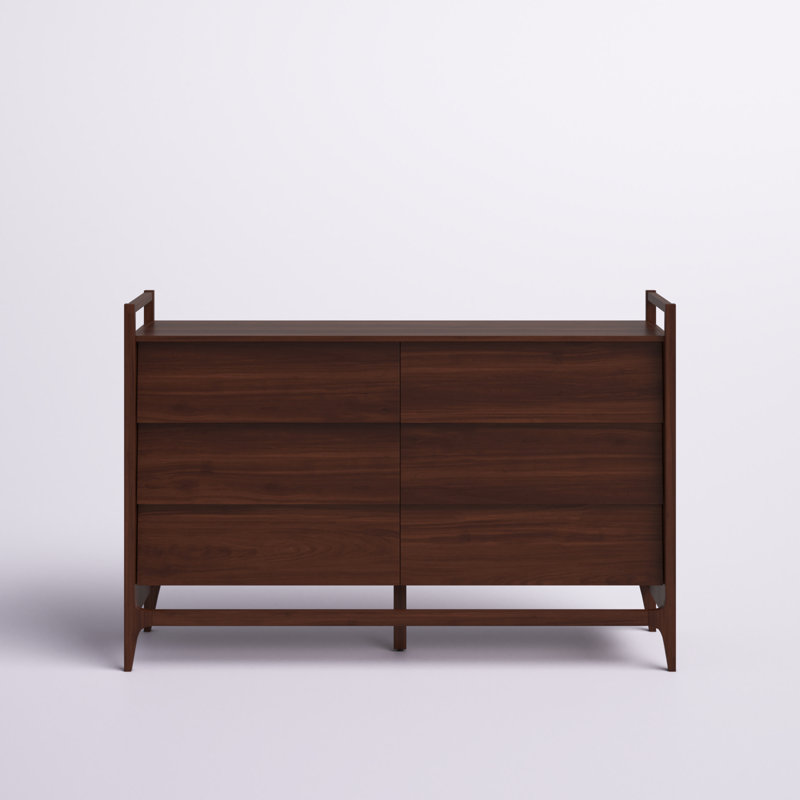 Commode 6 tiroirs Aundrea, Noyer