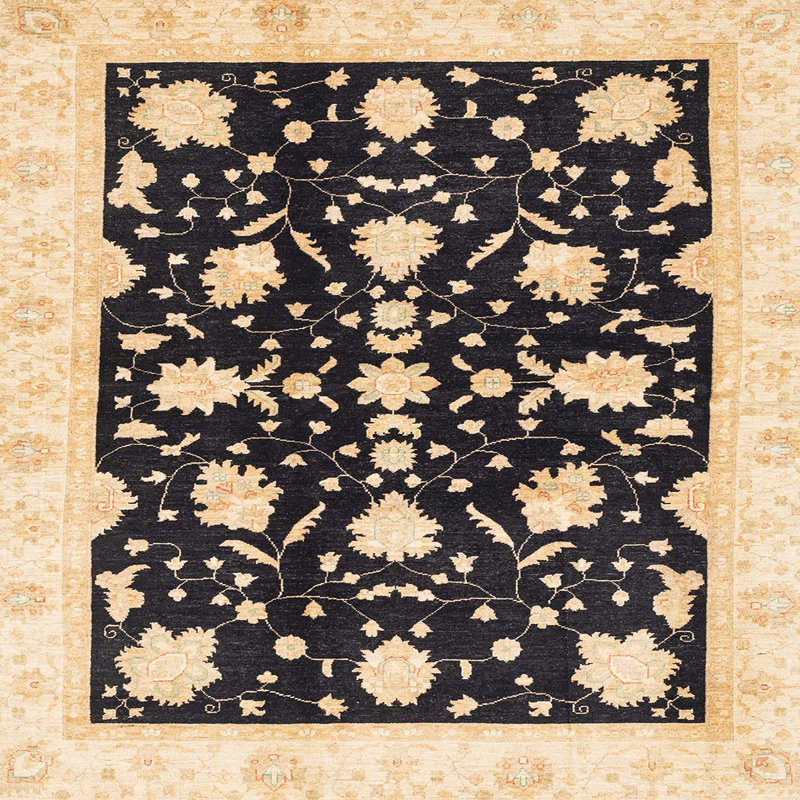 Tapis abstrait moderne 3436, Carré 7 pi