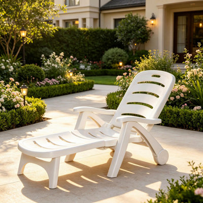 Fauteuil inclinable près de la piscine, méridienne pliable pour l'extérieur, méridienne portable, fauteuil inclinable polyvalent pour la terrasse