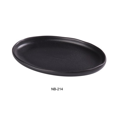 Yanco NB-214 Noble Black Oval Plate