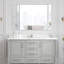 Miroir de chambre 48 po x 32 po à cadre blanc, résistant à l'eau, facile à installer pour la salle de bain, le salon, options de montage polyvalentes, miroir mural vertical ou horizontal de 48 po x 32 po avec cadre en aluminium-1509264799