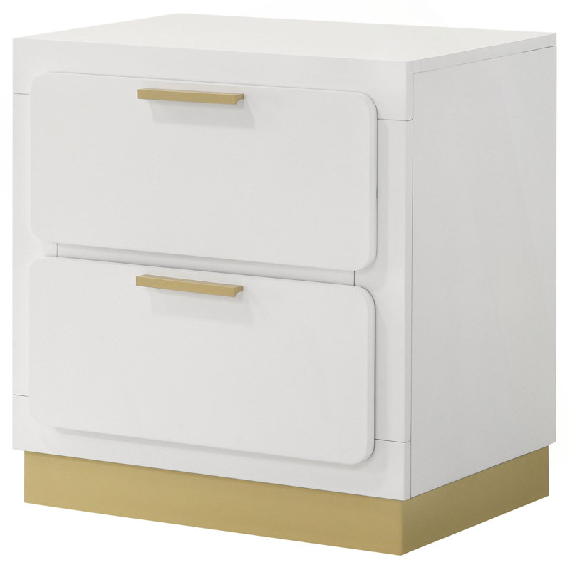 Sophia 2-Drawer Nightstand, White