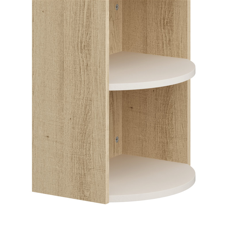 Aurel Modern 49.9" Fluted Sliding Door Storage Study Desk with Adjustable Shelves