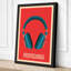 Headphones Bold Graphic Mid-Century - Wrapped Canvas-669176069-669176070
