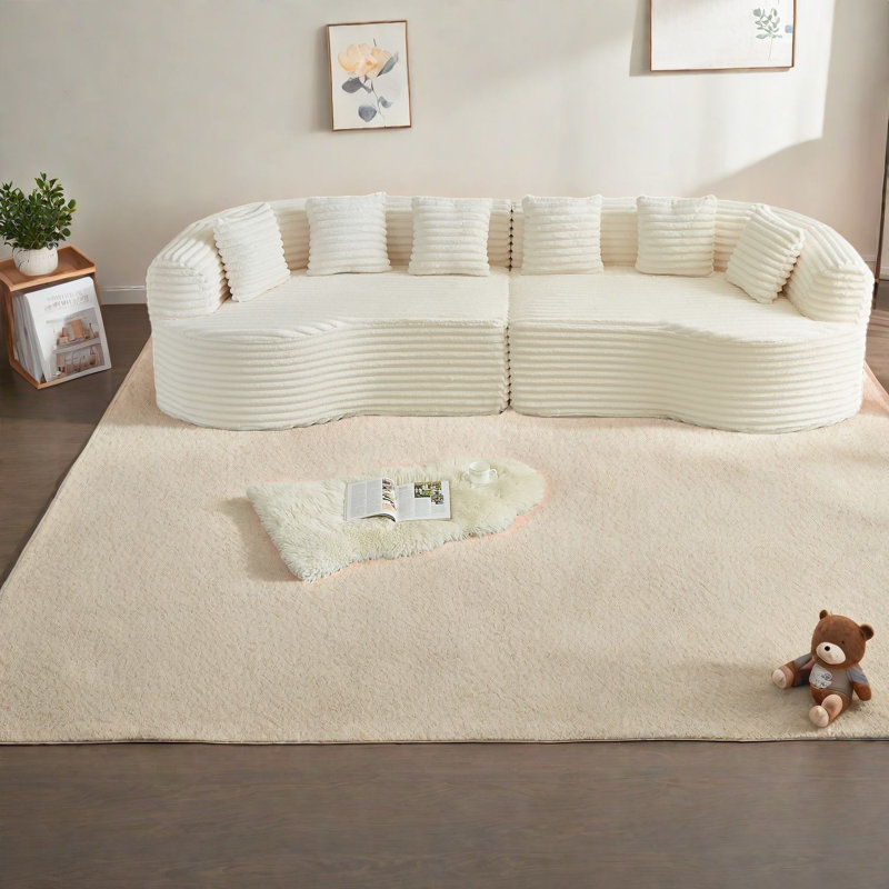 Compression Cloud Sectionals, 111.5 Inch Corduroy Modern Home Sofa