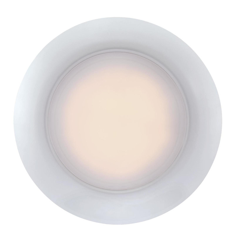 White Steel 11" LED Flush Mount Ceiling Light