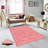 Stylish Woven Carpet, 5.6 x 7.5 Feet, 100% Polyester, 0.3 in Pile Height | Antibacterial, Non-Slip PVC Felt Dot Underside, Machine Washable | 3D Digital Printing, Durable & Easy to Maintain - Perfect for Any Room-2140331981