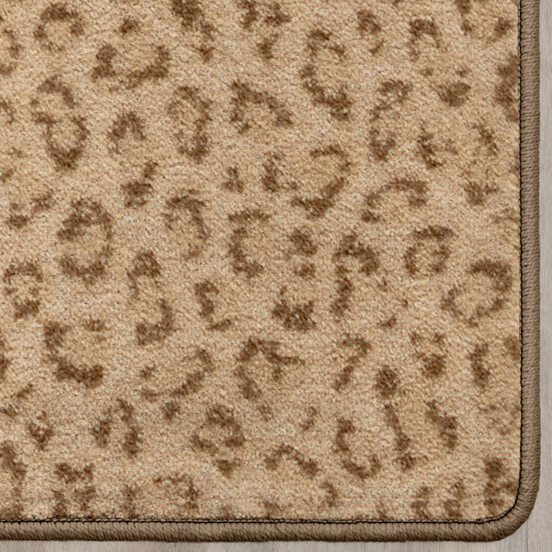 Tapis brun clair à imprimé animal Imagine Wild Journey, Rectangle 3 pi 10 po x 5 pi 4 po