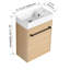 Meuble-lavabo mural 16 po avec lavabo en céramique et porte d'armoire à fermeture en douceur, pour petite salle de bain-116040592