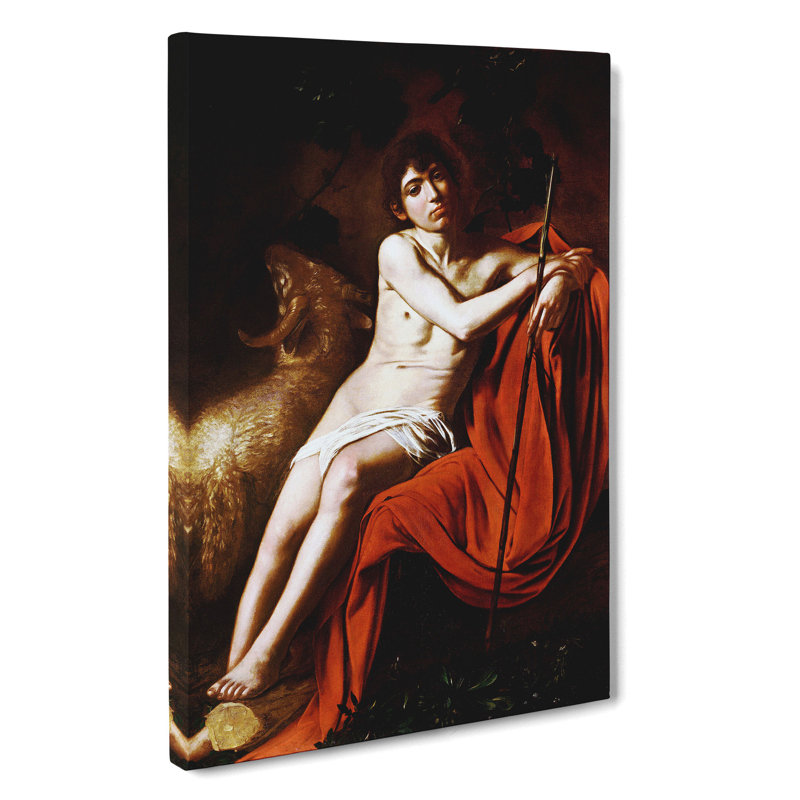 John the Baptist by Caravaggio - Wrapped Canvas Painting, 60cm H x 40cm W x 3cm D