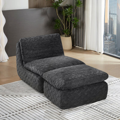 Fauteuil à compression complète avec repose-pieds Liyasi