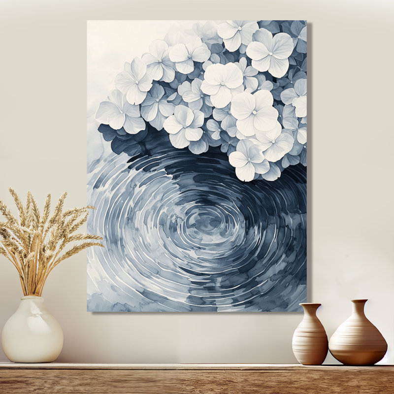 Evelyn - art mural floral, H 32 po x l 24 po, Toile tendue, Ne s’applique pas