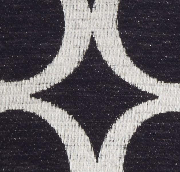 Broward Oh Geometric Cushion with Feather Filling, Black, 45cm H x 45cm W x 15cm D