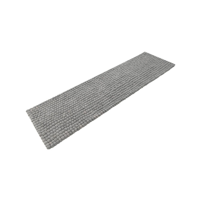 Gregorey Abstract Wool Gray Area Rug, Runner 2' x 5'3"