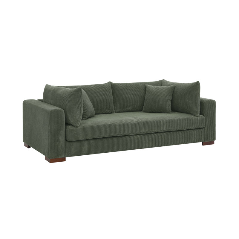 Alcantara 89.5" Square Arm Sofa - Modern Comfort