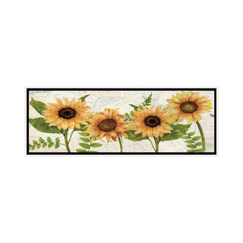 Sunflower Letters by Kimberly Allen - Panoramic Painting on Canvas