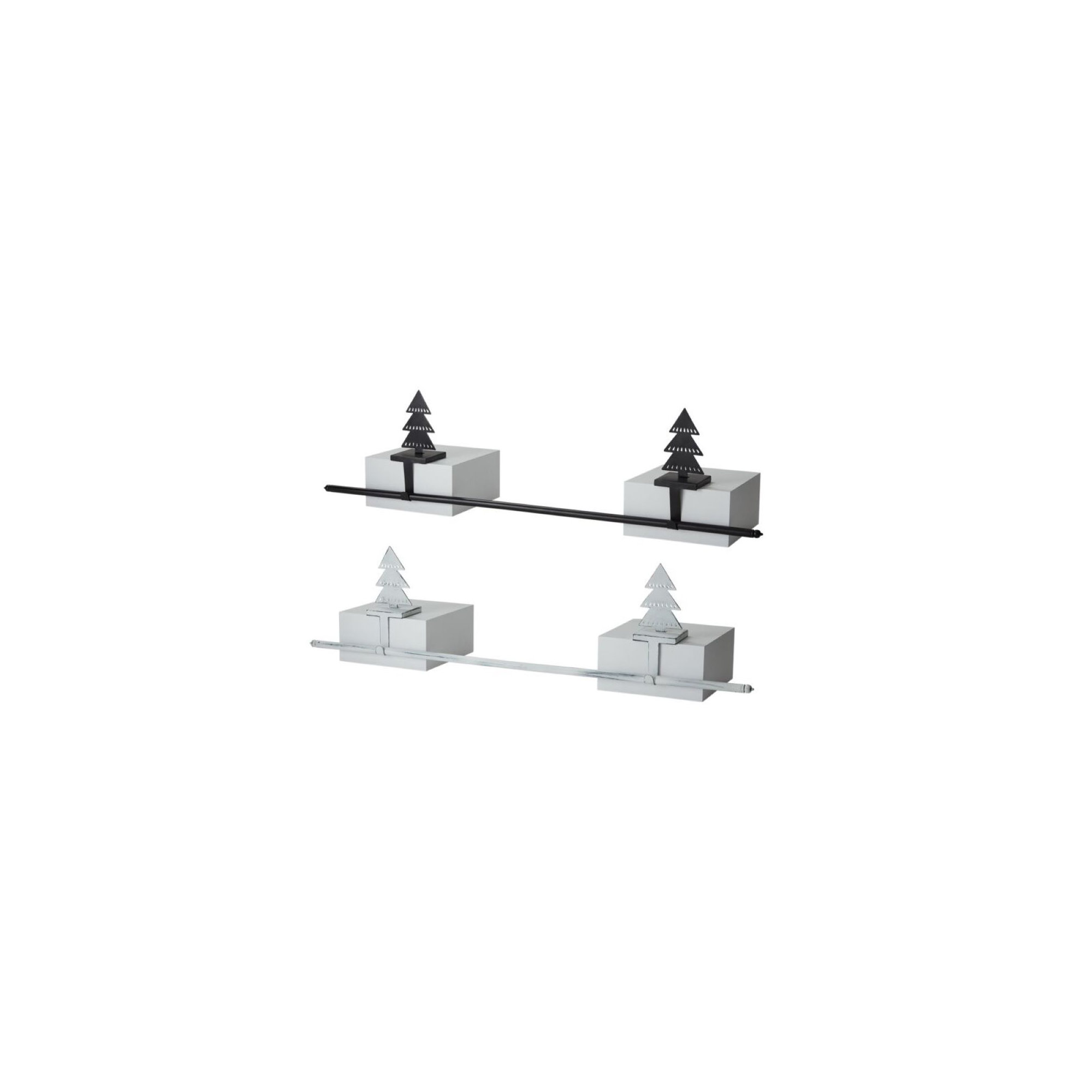 Pine Tree Stocking Holder, White