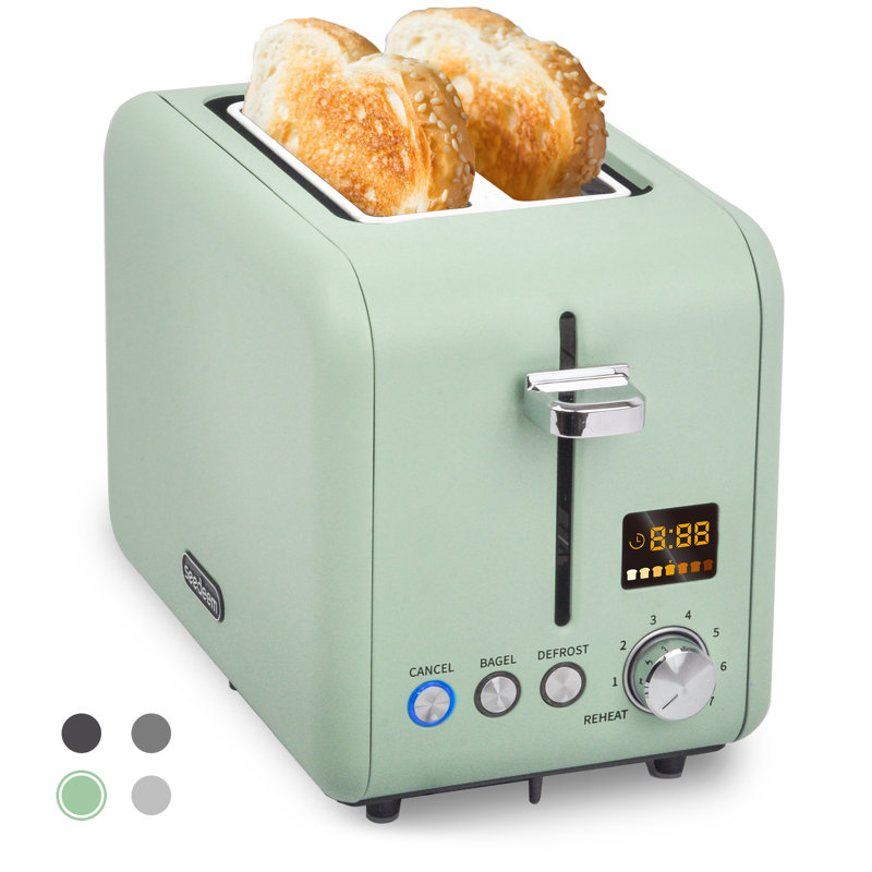 YUKOOL 2 Slice Toaster, Green