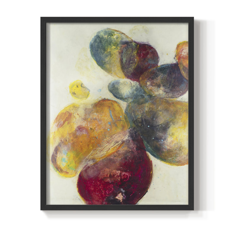 Earthy Fragments II, reproduction encadrée - bois massif, Noir, H 14 po x l 11 po