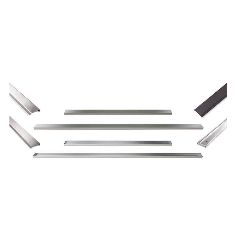 Plaques de recouvrement de drain wedi® - (27 3/16 po x 1 3/4 po x 1/2 po), Laiton brossé