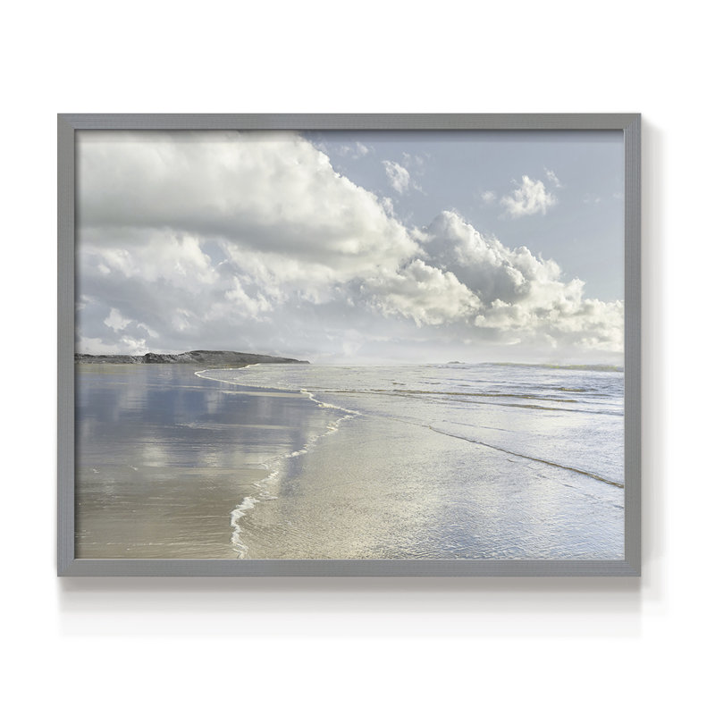 Infinity Beach -Framed Print - Restickable, Gris, H 22 po x l 28 po