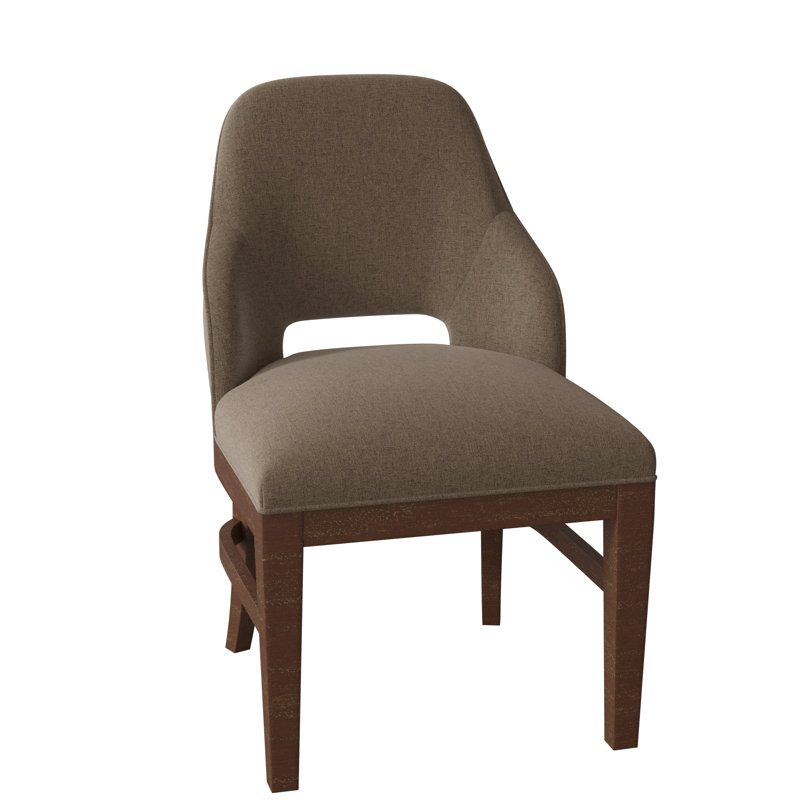 Chaise d’appoint à oreilles tapissier Darien, Noyer, 9409 Sauge