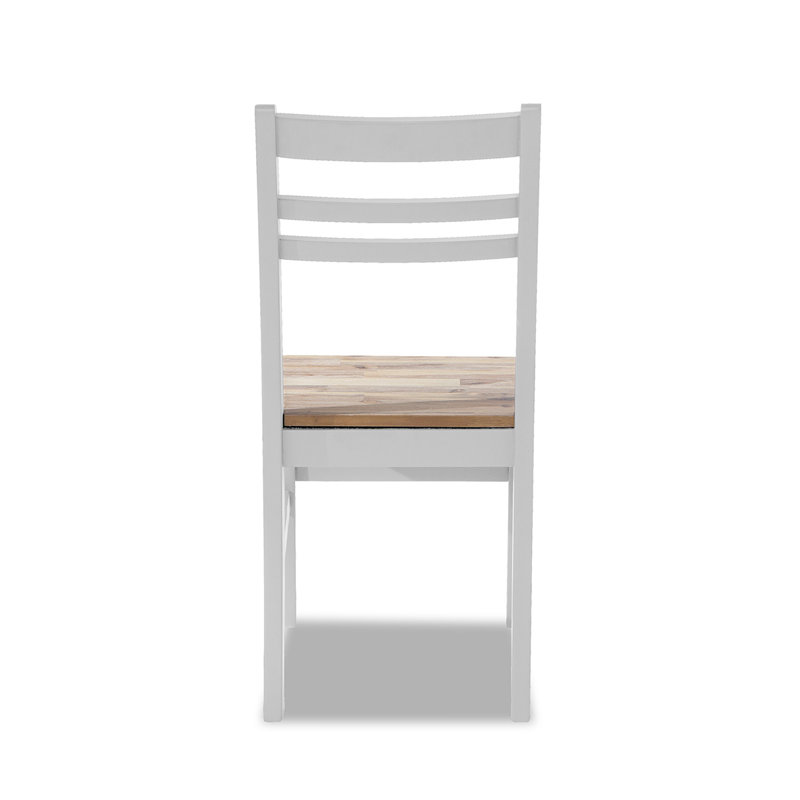 Bayou 48cm H Solid Wood Ladder Back Side Chair, White