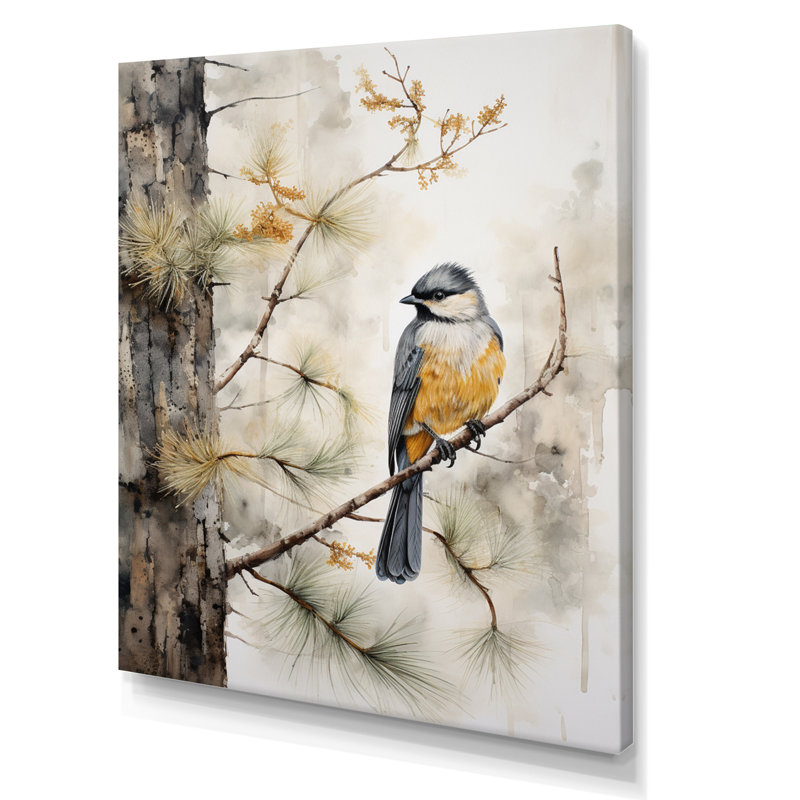 Forêt, gardiens du minimalisme I - animaux, impressions d'art mural, H 44 po x l 34 po x P 1,5 po, Toile tendue