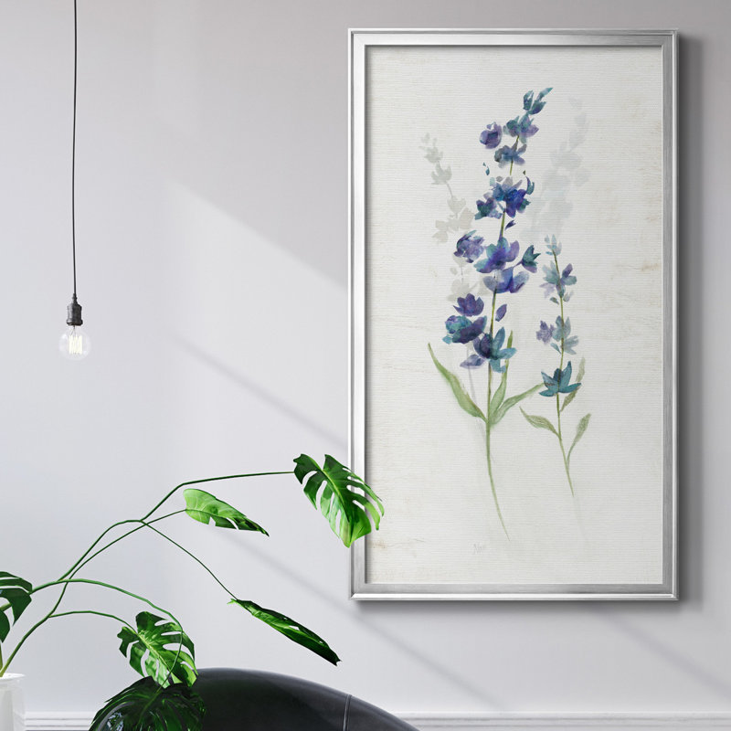 Fresh Cut Lavender I - peinture sur toile encadrée, H 10,5 po x l 18,5 po x P 1,5 po, Cadre argenté
