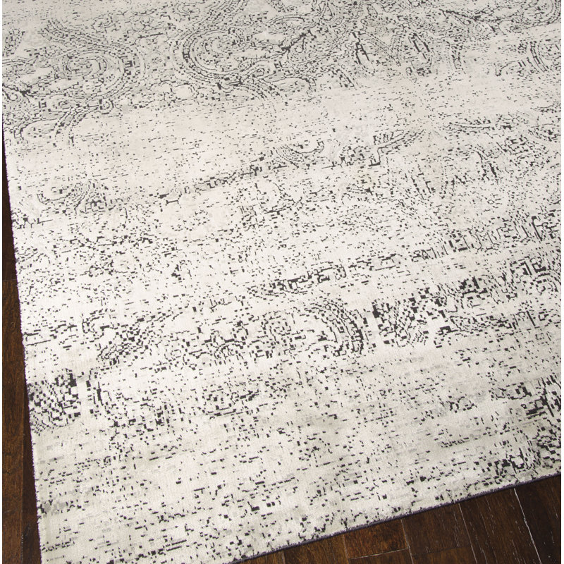 Ludowici Viscose Abstract Indoor Rug, Rectangle 5'3" x 7'5"