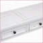 Table basse rustique chic en bois massif pour le salon et amp; Foyer, blanc antique avec tiroirs de rangement Assemblage facile-748507681