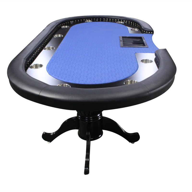 Table de poker pliable à 10 joueurs 94 po INO Design, Bleu