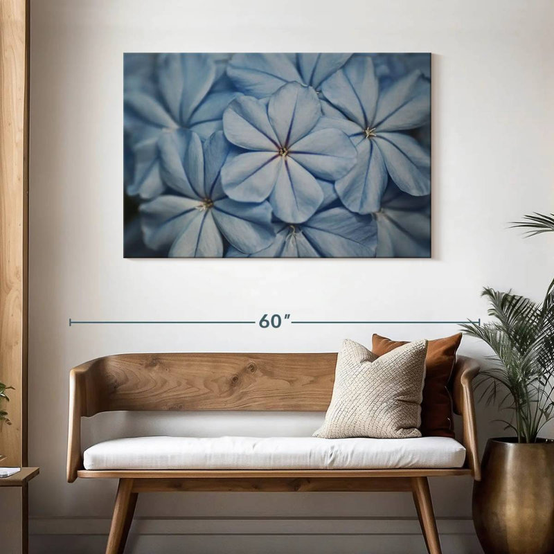 Fleurs de jasmin bleu Harnek, H 30 po x l 45 po
