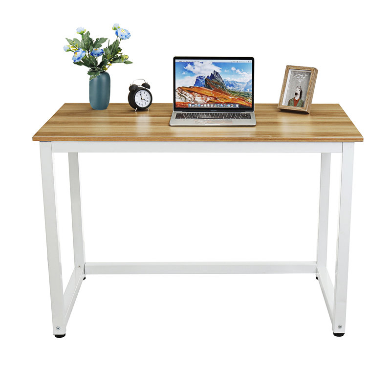 109.98cm Rectangle Writing Desk, Yellow/White