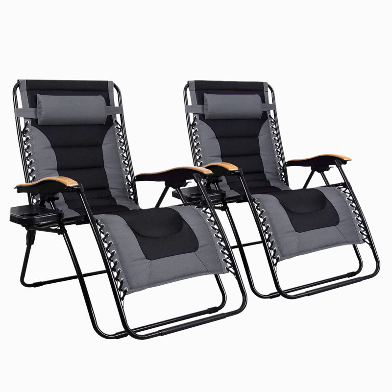 Fauteuil inclinable zéro gravité avec coussin Talecia, Gris