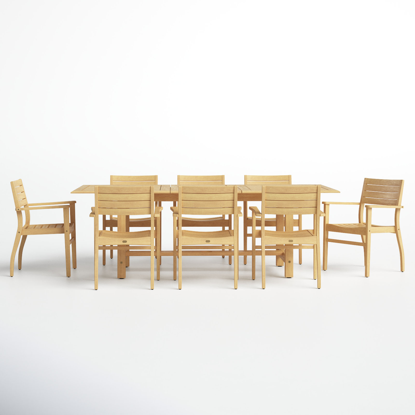 Anautica 87'' Rectangular 8 - Person Outdoor Dining Set