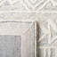 Tapis gris clair / ivoire en laine touffeté à la main Kyndall Southwestern-508138934