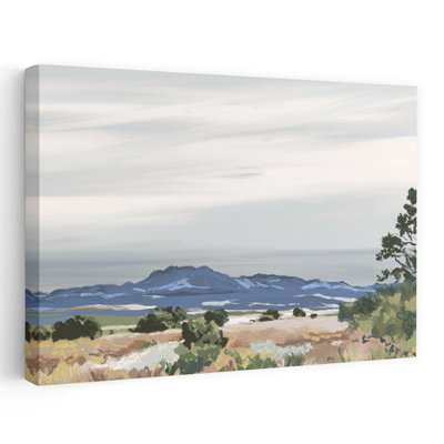 «Vast Desert Mountains Peaceful Serene Tranquil Landscape Mountain», reproduction d'art murale