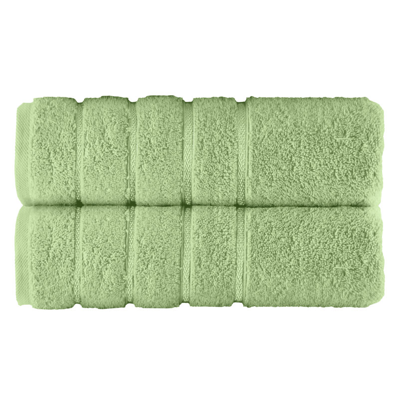 Elegant Comfort 100% Turkish Cotton 4 Lines Viscose Stripe Luxury 2 Pack Bath Towel Set 27 X 54 Inch - Super Soft And Highly Absorbent Premium Hotel Spa Quality Towels For Bathroom Use