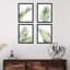 Ensemble de 4 feuilles de palmier vert du désert, ensemble de 4 reproductions murales encadrées-93012078-93012081