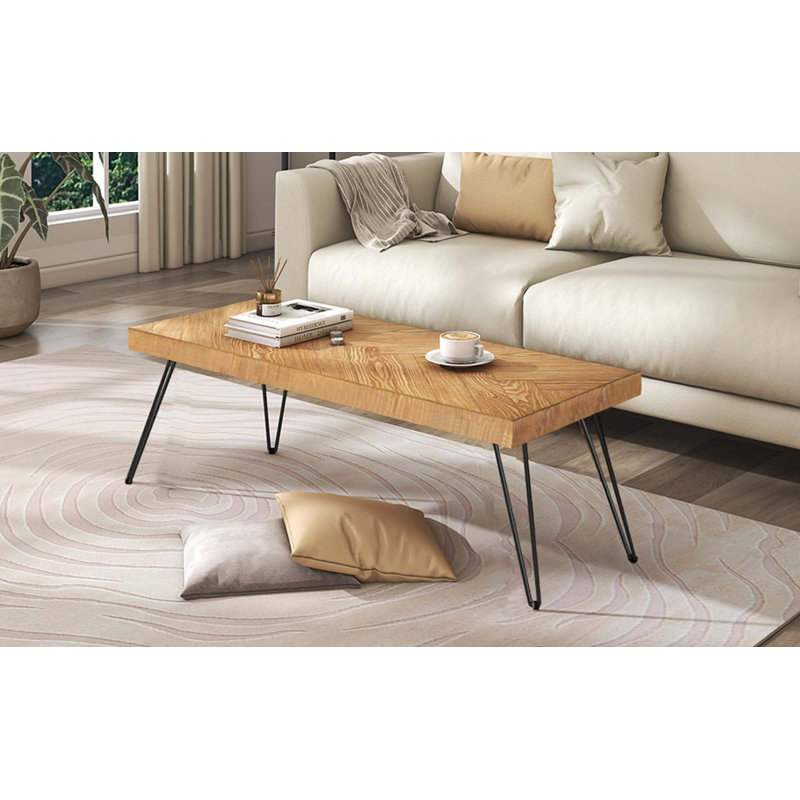 Table basse moderne, 43.3" L x 19.6" W x 2.7" D