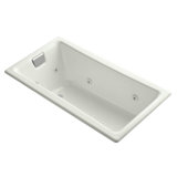 Tea-for-Two 60" x 32" Drop-in whirlpool bath with end drain and heater without trim