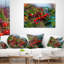 Été et cerises aquarelle - coussin à imprimé floral-29598301-29598305