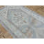 Tapis de couloir de noué à la main gris en Tapis décoratif laine de conception unique 2 pi 6 po x 13 pi 7 po buzard
