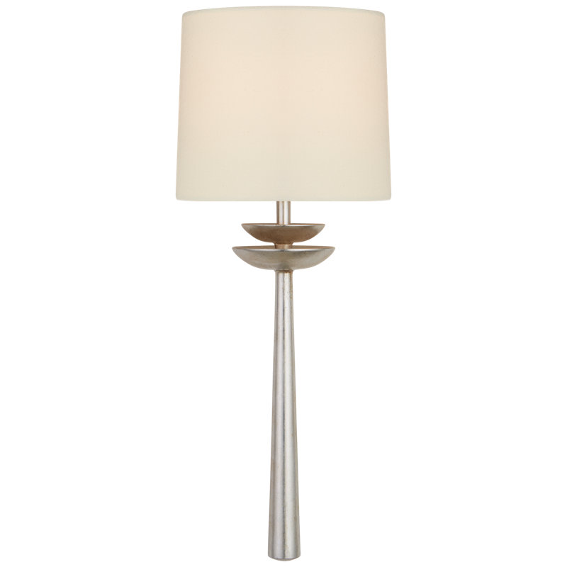 AERIN Beaumont Medium Tail Sconce, Burnished Silver Leaf