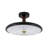 Traditional Vintage Acrylic Round Pleated Led Semi Flush Mount