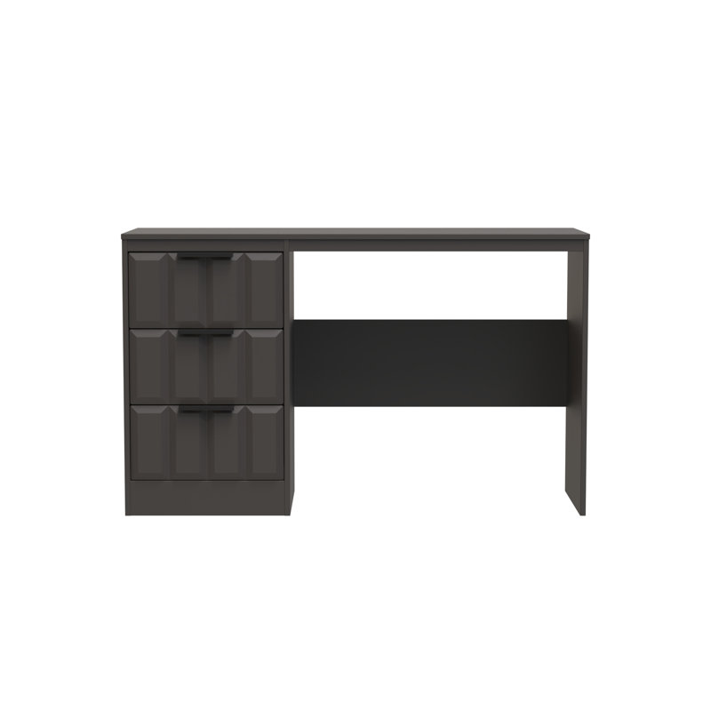 Besian 3 Drawer Desk  (Ready Assembled), Graphite